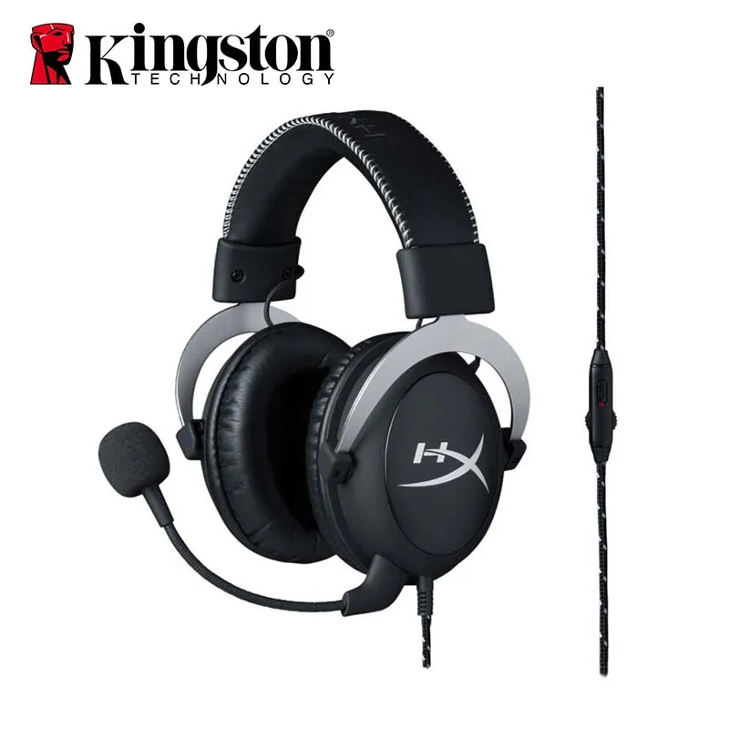 Оригинальная игровая гарнитура HyperX Cloud Silver/7 1 Проводная наушники с микрофоном для