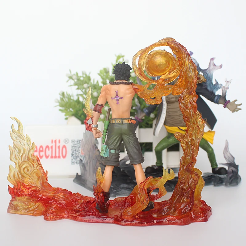 2pcs/set One Piece Ace vs Teach Blackbeard Anime PVC Action Figure 15cm | Игрушки и хобби