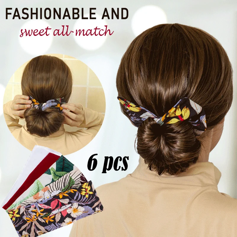 

Female Hair Bun Maker 6PCS Deft Bun Donut Holder Twister Strong Flexible Reusable Hair Accessories Bun Hairstyle Must-have Tool