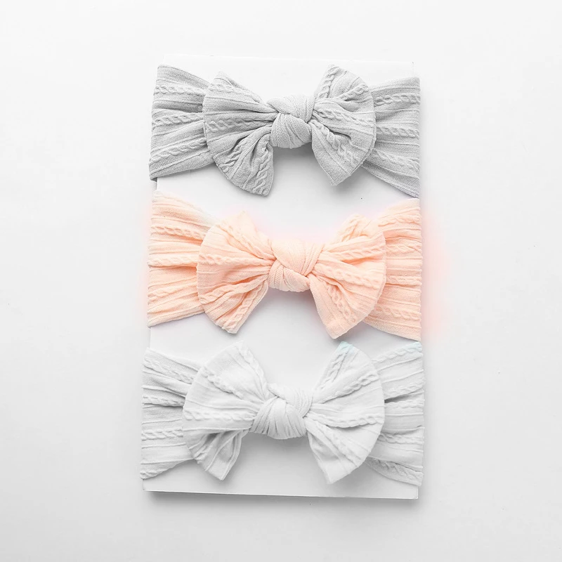 

Baby Headbands Hair Accessories Knit Solid Wide Nylon Headbands Turban Baby Infant Head Wrap Hair Accessories Pure Color New