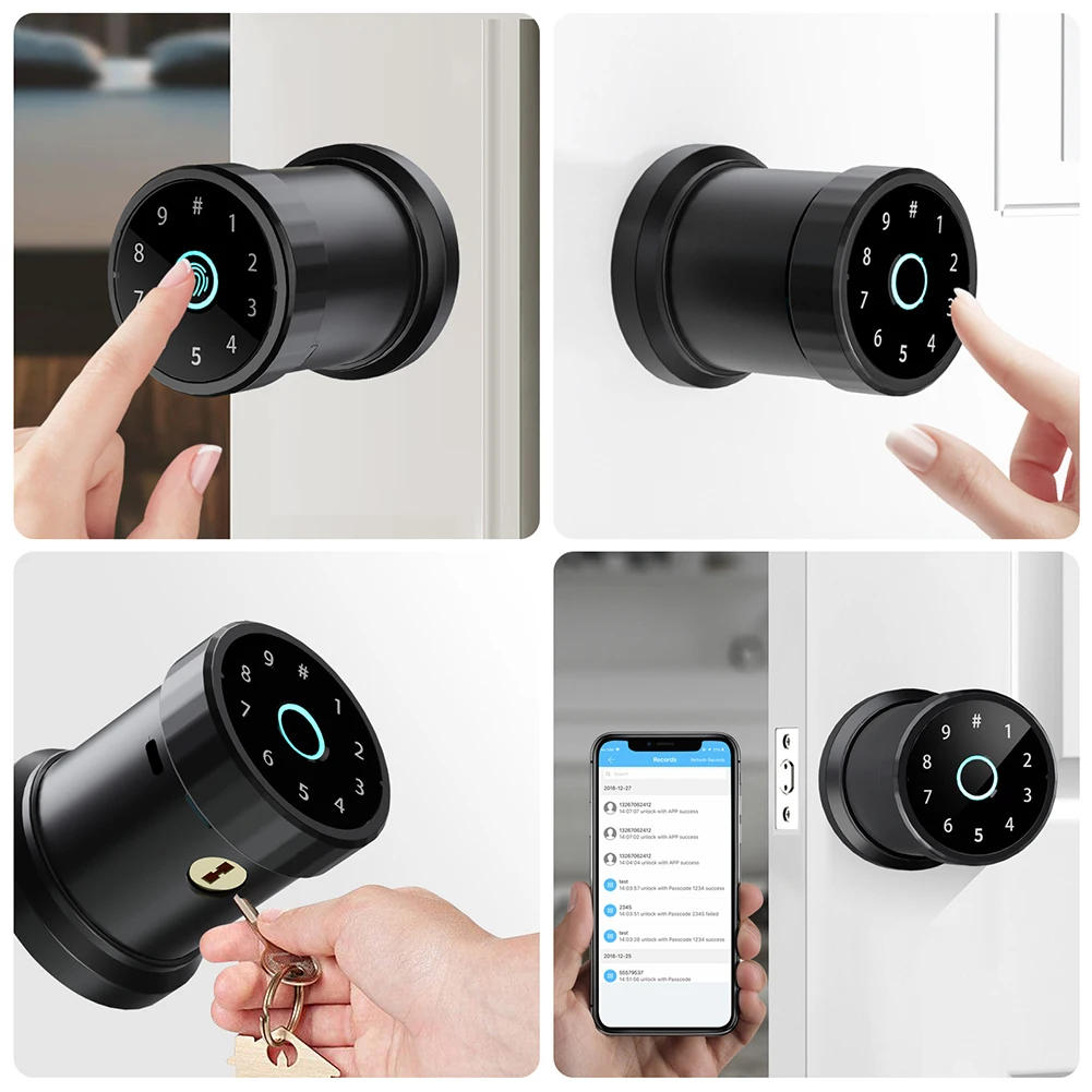 

Bluetooth Waterproof Intelligent Fingerprint Recognition Home Lock Door, Mobile App Wireless Intelligent Fingerprint Lock Ttlock