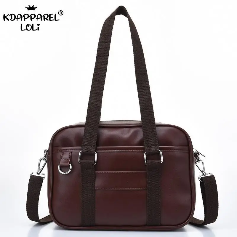 

JK Униформа почтальон школьные сумки студенческие девушки плечо Твердые PU кожа милая сумочка для подростков женский портфель Повседневный ...