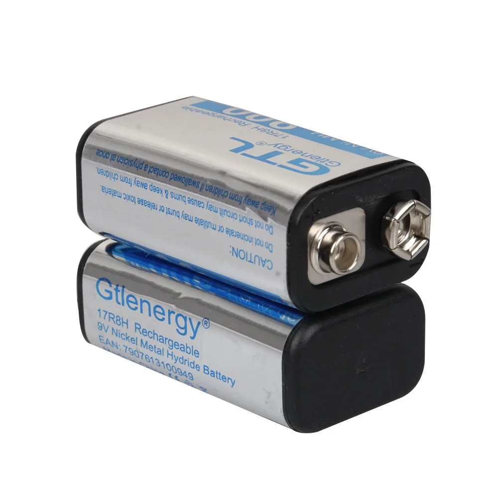 Batería recargable GTL 9V NiMH 9V 900mAh celdas 17R8H bloque GTL PPS NiMH juguete eléctrico batería recargable
