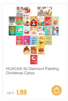 HUACAN 5D DIY Рождественская Алмазная картина карты новая Алмазная вышивка Санта Клаус поздравительные открытки Алмазная мозаика подарок