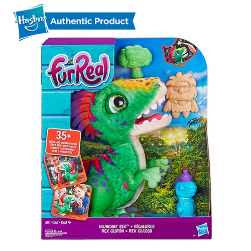 dino Hasbro FurReal Friends Walkalots большой Wags Единорог кошка, большая собака, котенок, Lil' Wags кролик, ходунки мех Домашние животные игрушки и подарки для детей - Цвет: dino