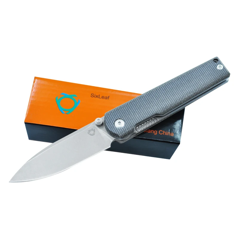 SixLeaf ручные инструменты складной нож Походный для кемпинга льняная Микарта