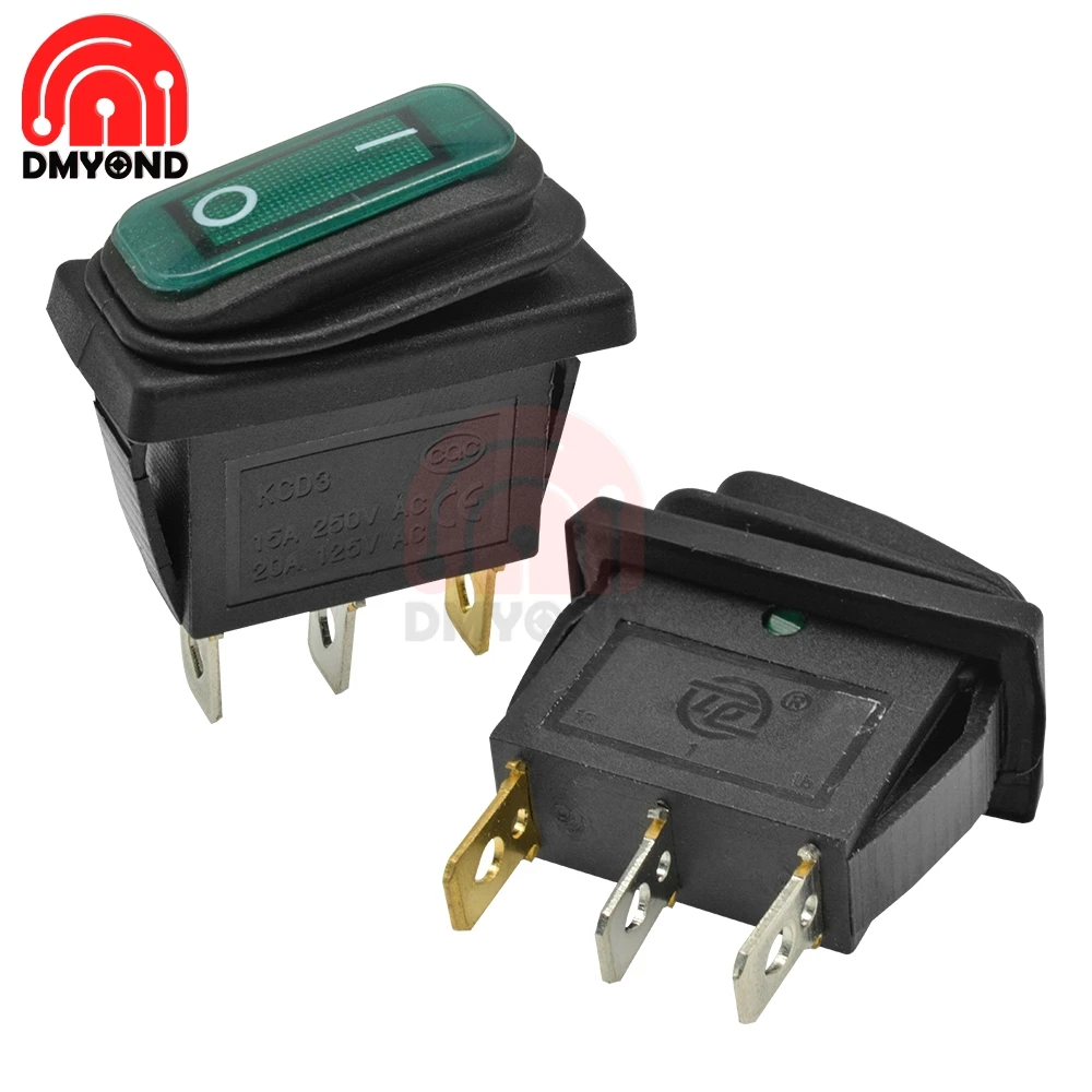 Кулисный Переключатель водонепроницаемый ВКЛ ВЫКЛ 2 положения 3 Pin 3PIN