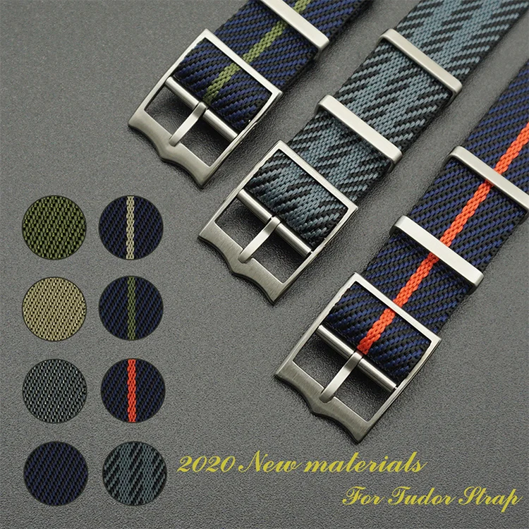 New Design Nato French Troops Parachute Bag For Tudor Black Bay Watch Strap Nylon Nato Strap 20mm 22mm For Brand Military Watch