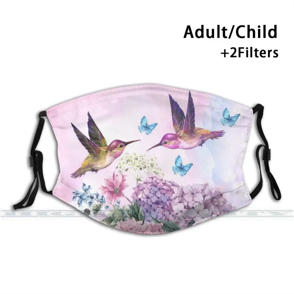 

Beauty Is All Around Us Custom Design For Adult Kids Anti Dust Filter Diy Cute Print Washable Mask Bird Hummingbird