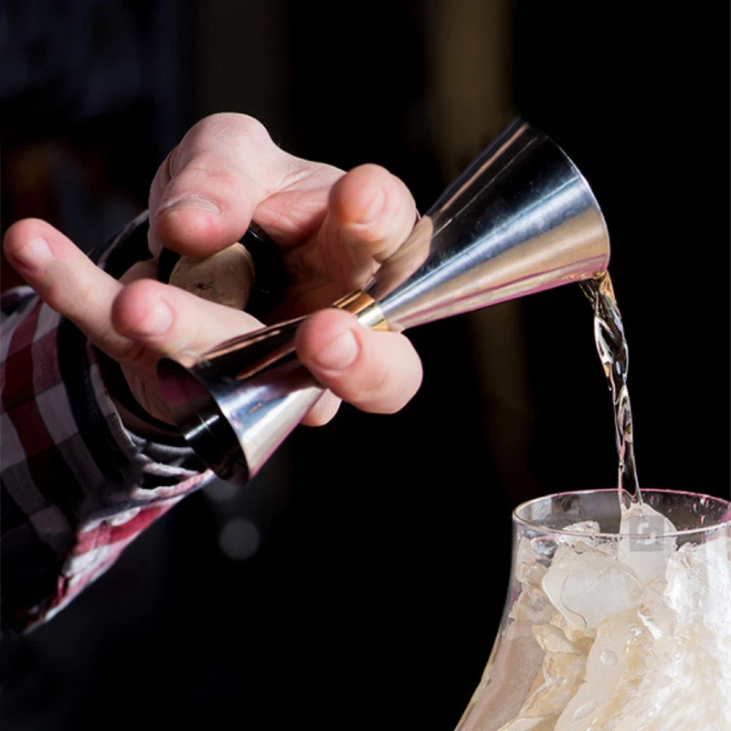 304 нержавеющая сталь японский Джиггер кольцо мерный двойной стаканчик Золотой