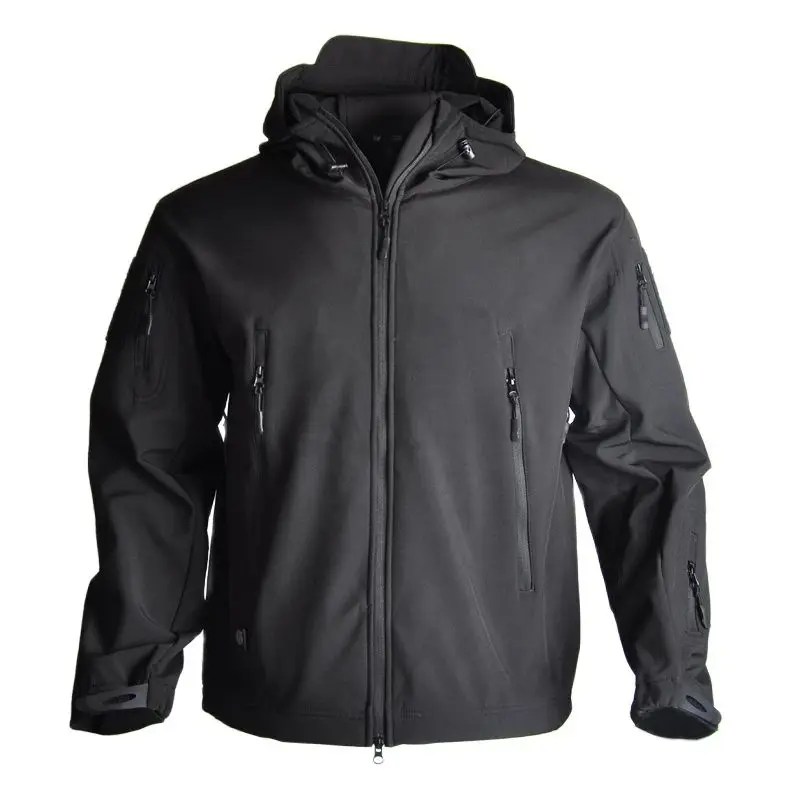 

Men's Jacket Soft Shell Shark Skin Fleece Waterproof Windproof Windbreaker Tactical Coat for Hiking Camping Hunting Thermal Male