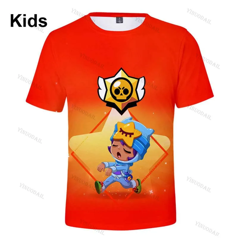 

Browlers Nita and Star,Boys Girls Cartoon Jacket Tops Teen Clothes 3 To 14 Years, Spike Kids Tshirt Shooting Game 3D Print Shirt