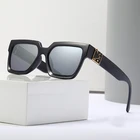 Солнцезащитные очки в большой оправе для мужчин и женщин, Модные Винтажные квадратные солнечные очки в стиле ретро, 96008L