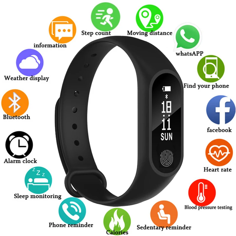 Спортивные часы для мужчин и женщин с функцией измерения пульса артериального