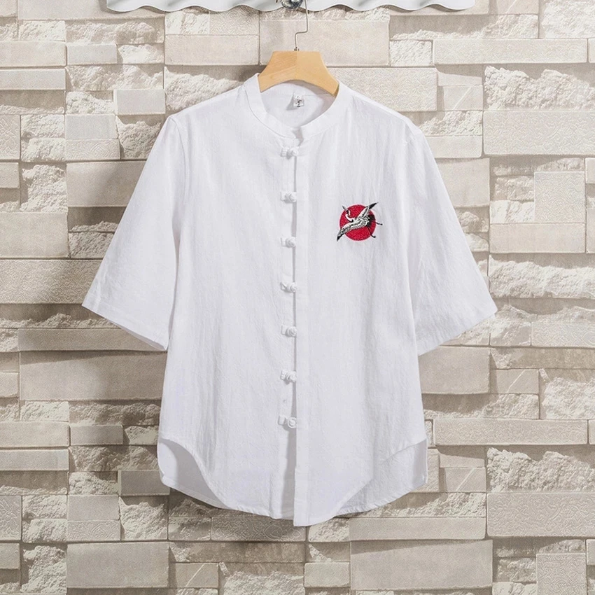 Новая Китайская традиционная рубашка костюм Тан для взрослых мужчин хлопковая