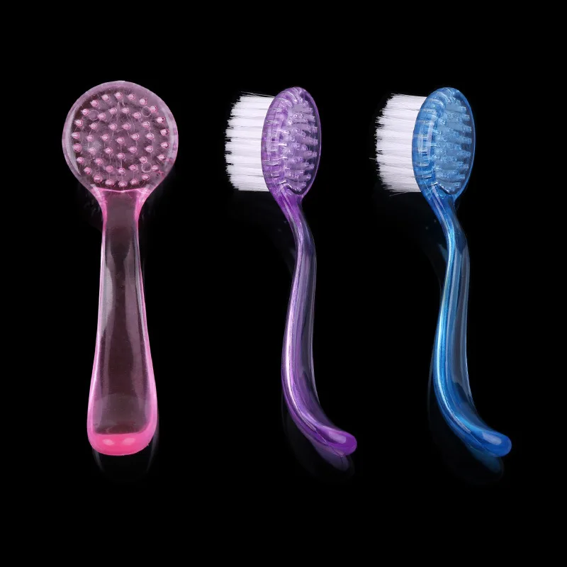 

5 packs of random color nail art round head with cover nail brush Nail art long handle dust cleaning brush Nail tool nail brush