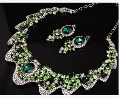 fashion charming 2set/lots diamond crystal bride pearl lady's set necklace earings up-market 32.99y | Украшения и аксессуары