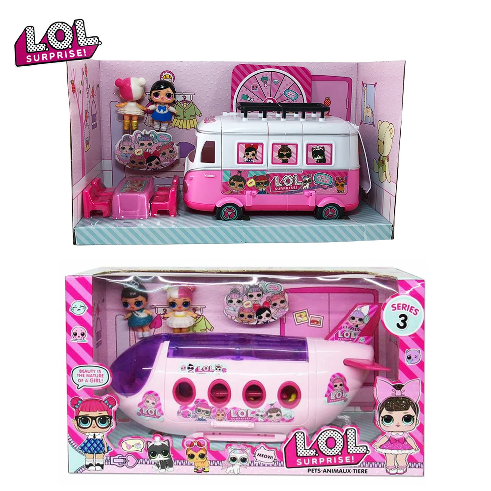 Кукла сюрприз LOL оригинальная игрушка домик роскошная вилла автобус автомобиль