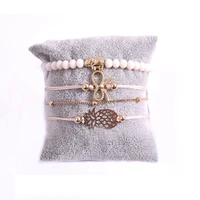2021 5 pcsset new styles women surprise gift flamingo butterfly adjustable pineapple hollow out small beads bracelet