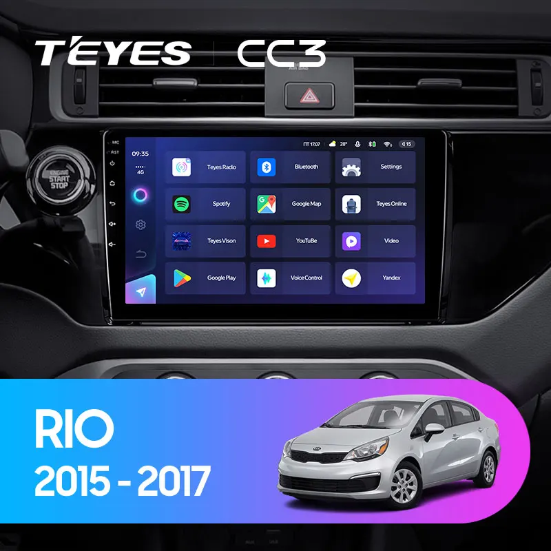 TEYES CC3 For Kia RIO 4 K3 LHD RHD 2015 - 2017 Car Radio Multimedia Video Player Navigation stereo GPS Android 10 No 2din 2 din dvd |