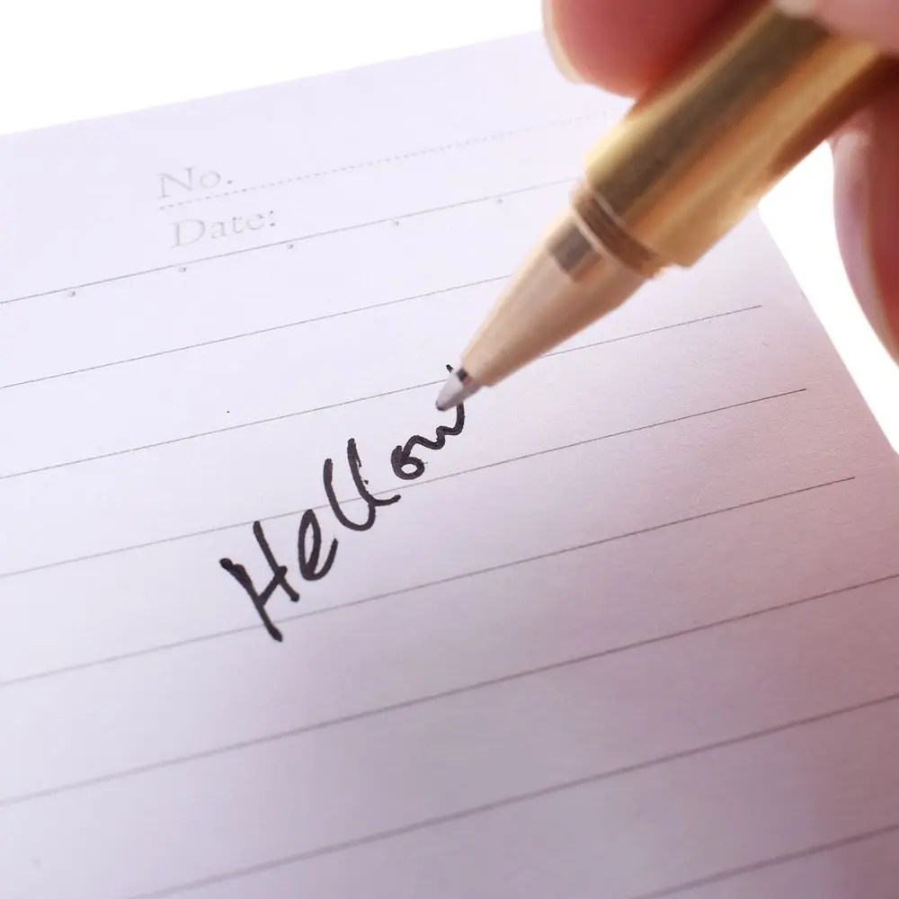 Металл 0 7 мм латунная шариковая ручка с Поворотный Масляный Нержавеющая сталь