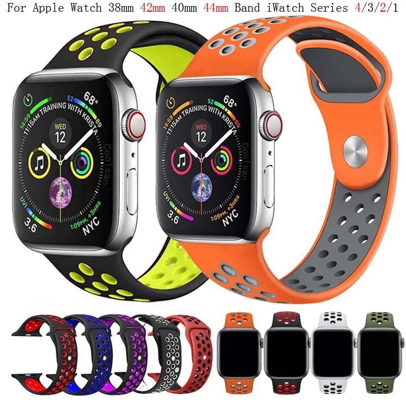 Мягкие часы ремешок для apple watch, ремешок 42 мм 44 браслет наручных часов iwatch, 4 заменить ремешок для часов аpple 4/3/2 40 мм 38 мм браслет ремешок для часов