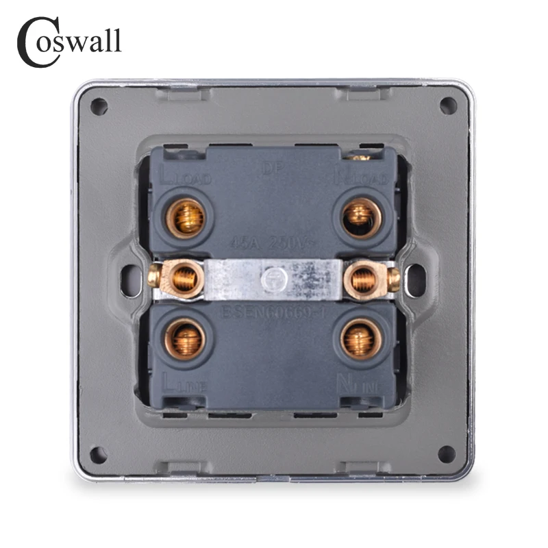 COSWALL 45A DP переключатель с неоновой высокой мощности Электрический переключатель кухонный водонагреватель вкл/выкл настенный выключатель кондиционер прерыватель