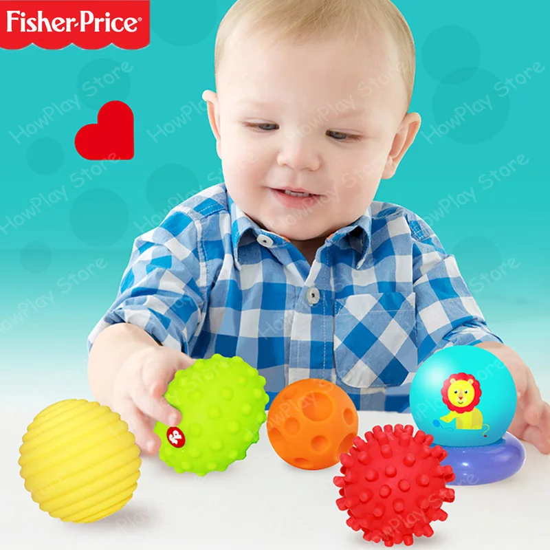 Fisher-Price детские игрушечные мячи тренировочный мяч надувной мяч ручной мячик пинч под названием сотовой Массажный мяч детский мяч для обучения детей