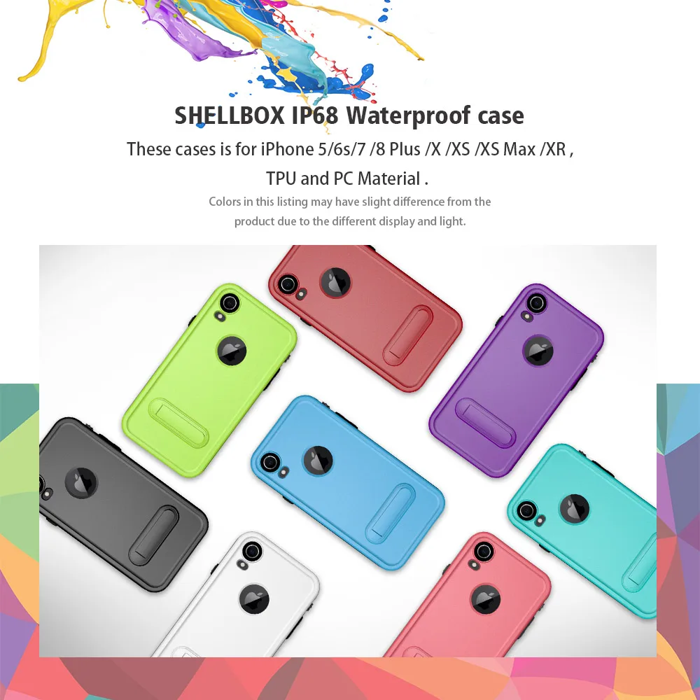 Чехол SHELLBOX оригинальный водонепроницаемый для iPhone XR X XS Max чехол 360 защитный