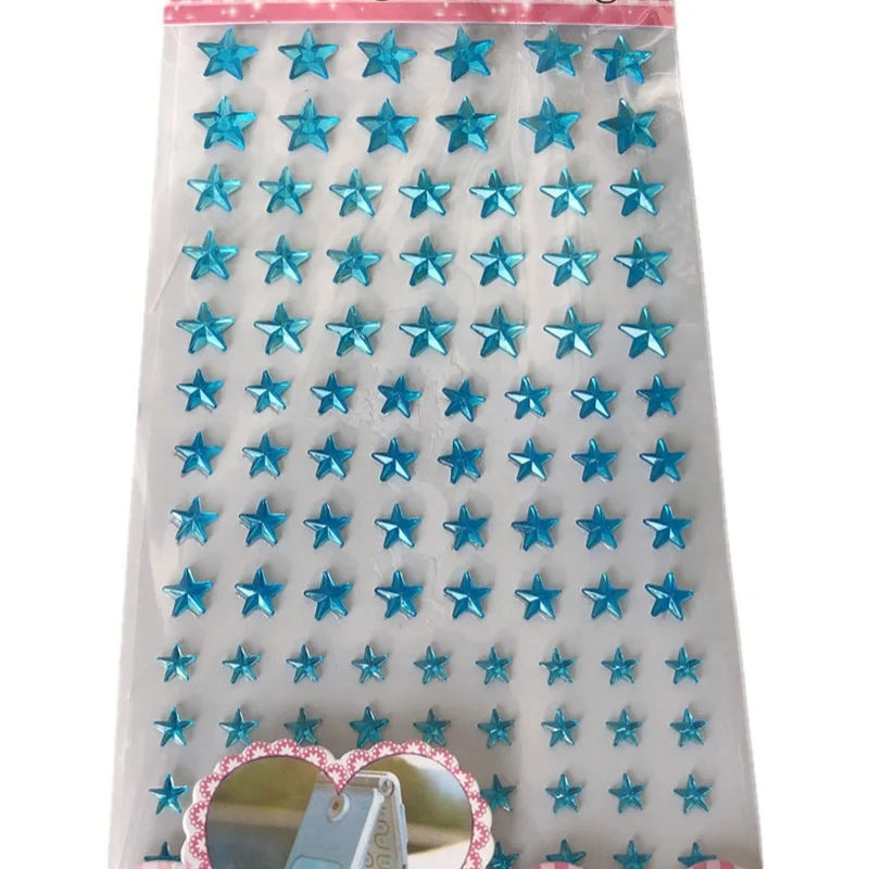 

2020 LOL KDA WOMEN Seraphine cosplay face blue star acrylic stickers role play face 3D decoration