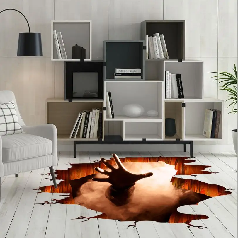 3D Хэллоуин наклейки на стены побег из ада Сделай Сам стену для дома Декор в