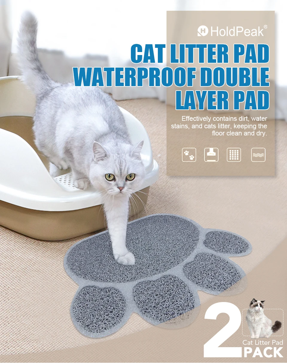 

Traps Litter from Box and Cats,Mat Pet Waterproof Mat Pet Cat Litter Double Layer,Product Bed For Cats Accessories