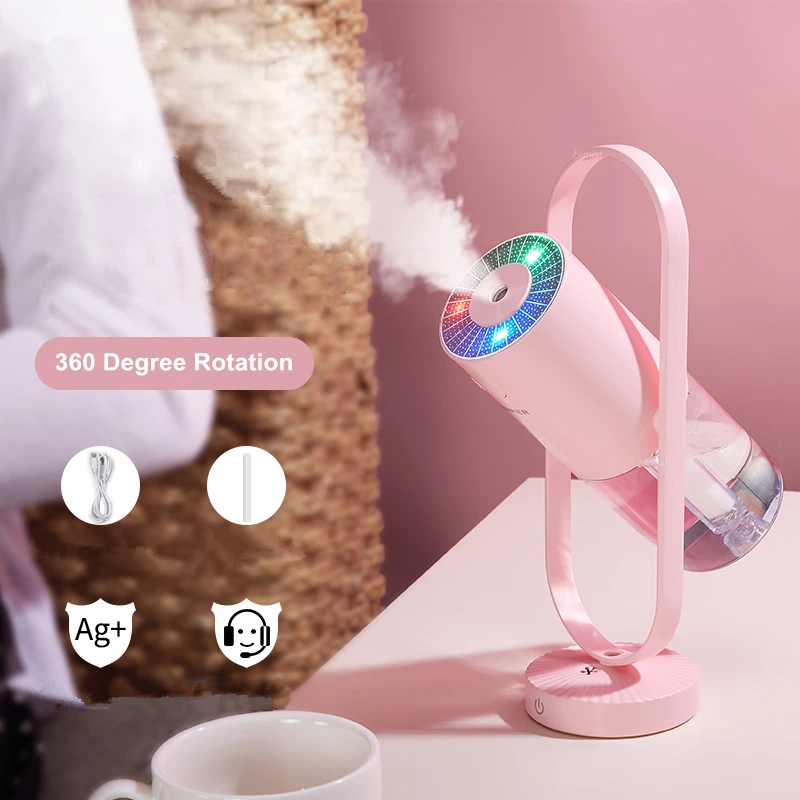 Переносной мини увлажнитель воздуха отрицательные ионы 200 мл Волшебная тень