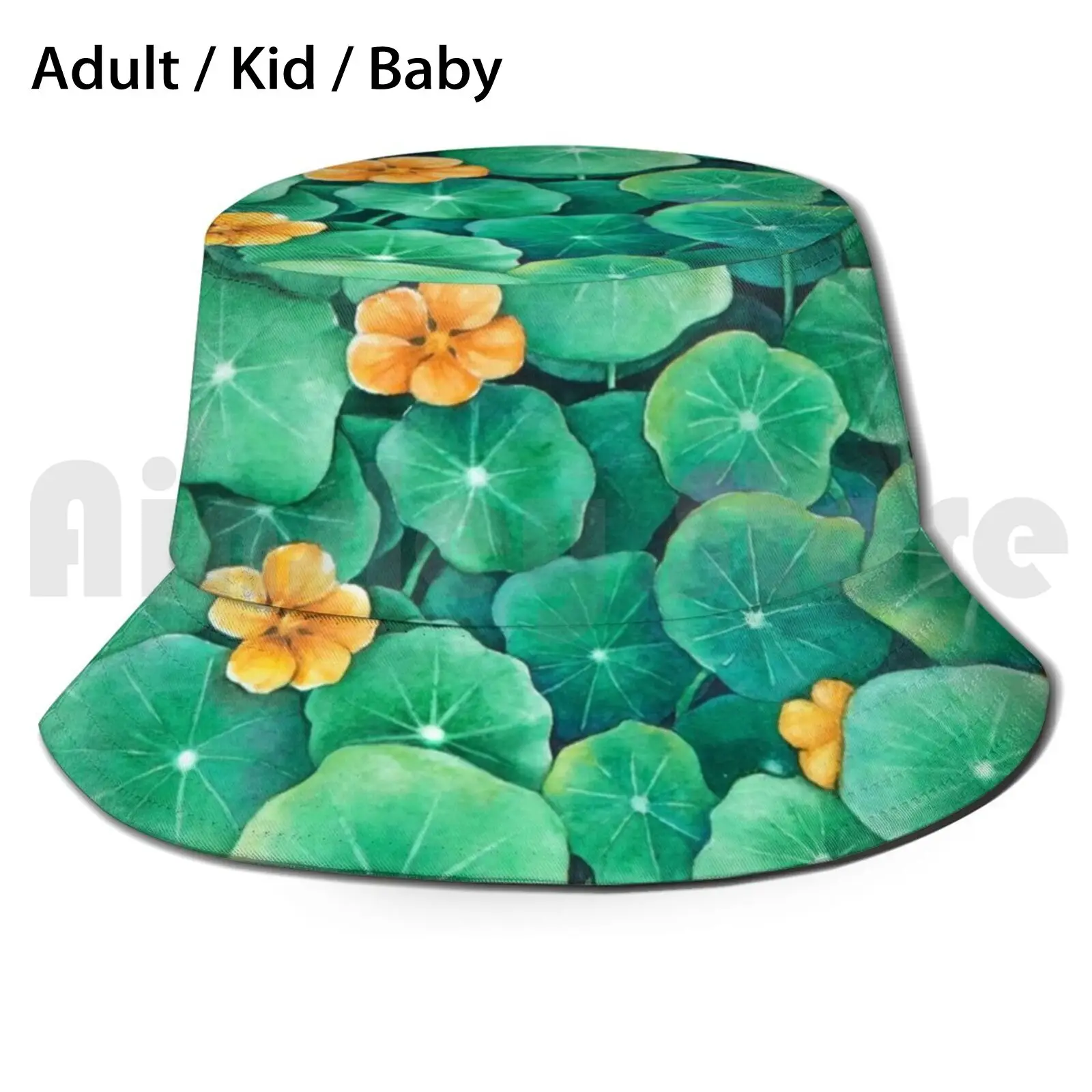 

Шляпа от солнца Nasturtium Складная с защитой от УФ-лучей абстрактная художественная красота Цветение растительный цвет цветная