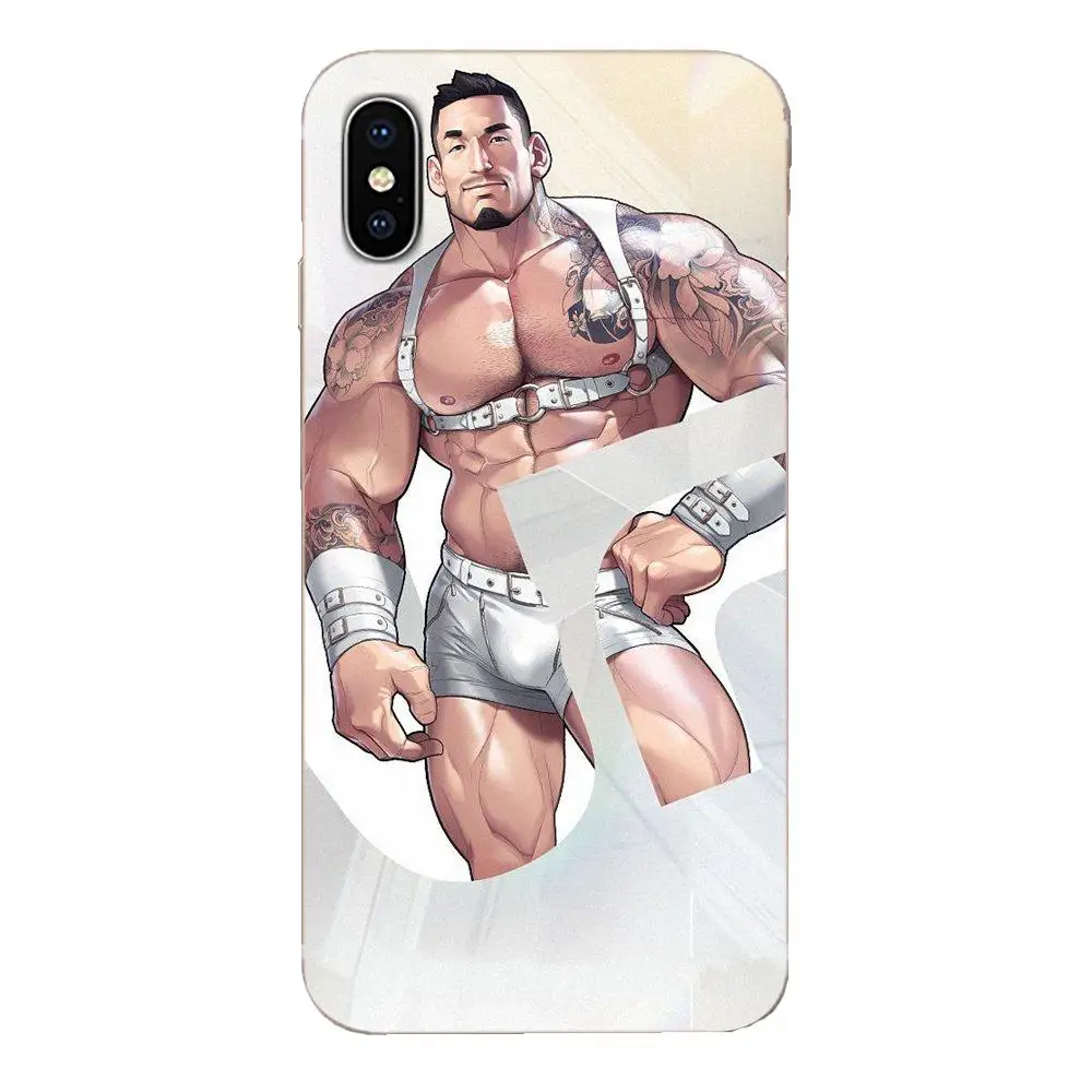 Темный комикс сексуальный фитнес мускулистой человек для Apple iPhone 11 Pro X XS Max XR 4 4S 5 5C