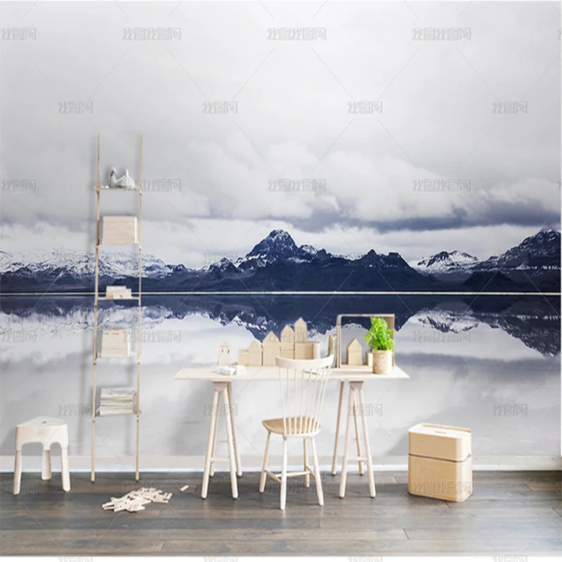 3D modern simple landscape natural scenery wallpaper living room TV background wall mural bedroom dining cloth | Обустройство дома