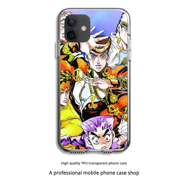 

JoJo Bizarre Adventure Phone Case Clear Cover For Iphone 5 6 7 8 11 12 plus XR X XS SE2020 11/12PRO Max Transparent Cases