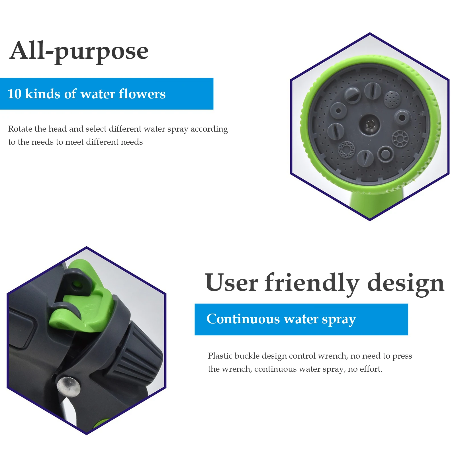 

10 Function Garden Watering Tool Household Plastic Water Sprayer