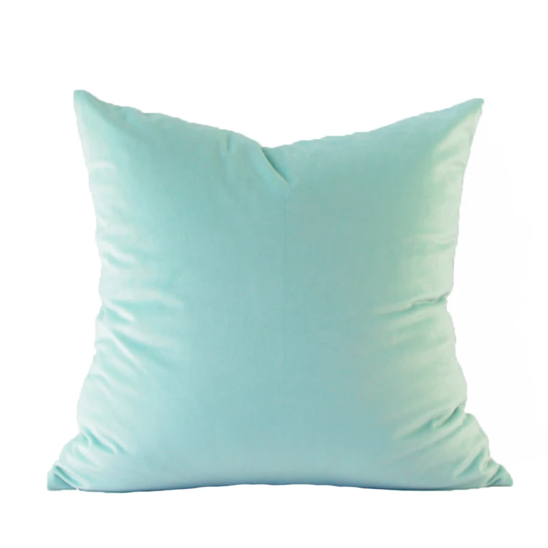 Mint Blue Essie Home Зеленый Темно-Синий Янтарный Бархатный Чехол для подушки матовое бархатное покрытие для Диванный домашний декор - Цвет: Mint Blue