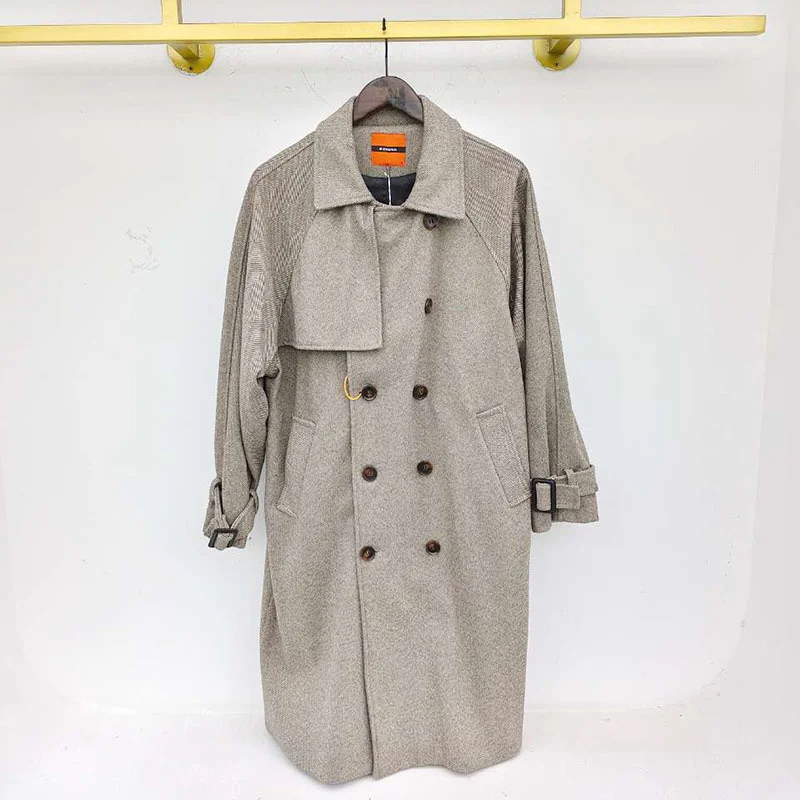 

Корейское шерстяное пальто, Мужская модная красивая накидка средней длины, осенне-зимняя утепленная шерстяная ветровка, куртки 9Y8440