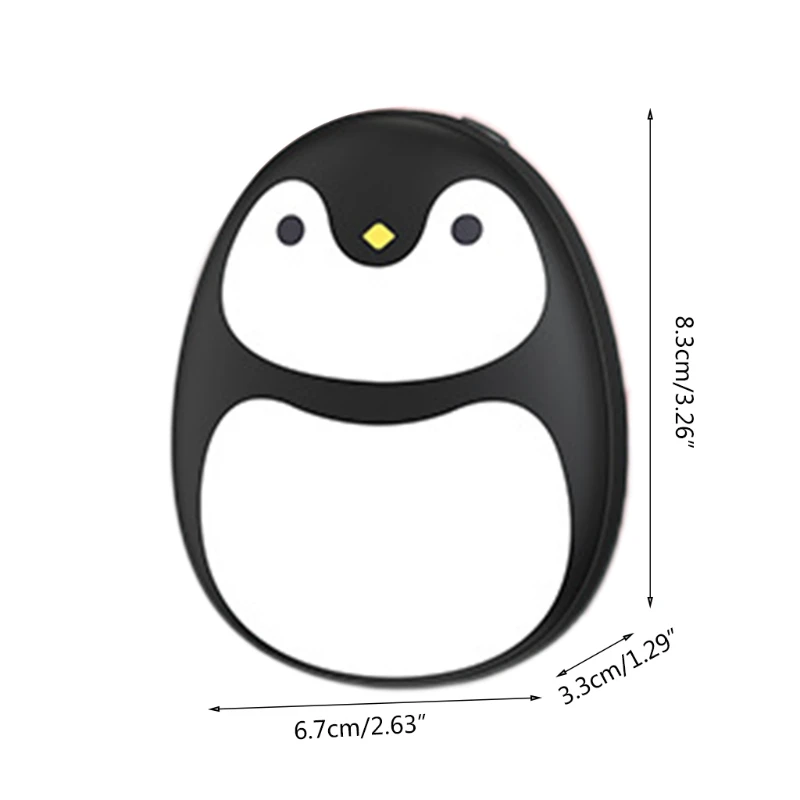 

WSND Portable Mini Electric Hand Warmer Cute Cartoon Animal USB Rechargeable 4000mAh Power Bank Charger Pocket Winter Heater for