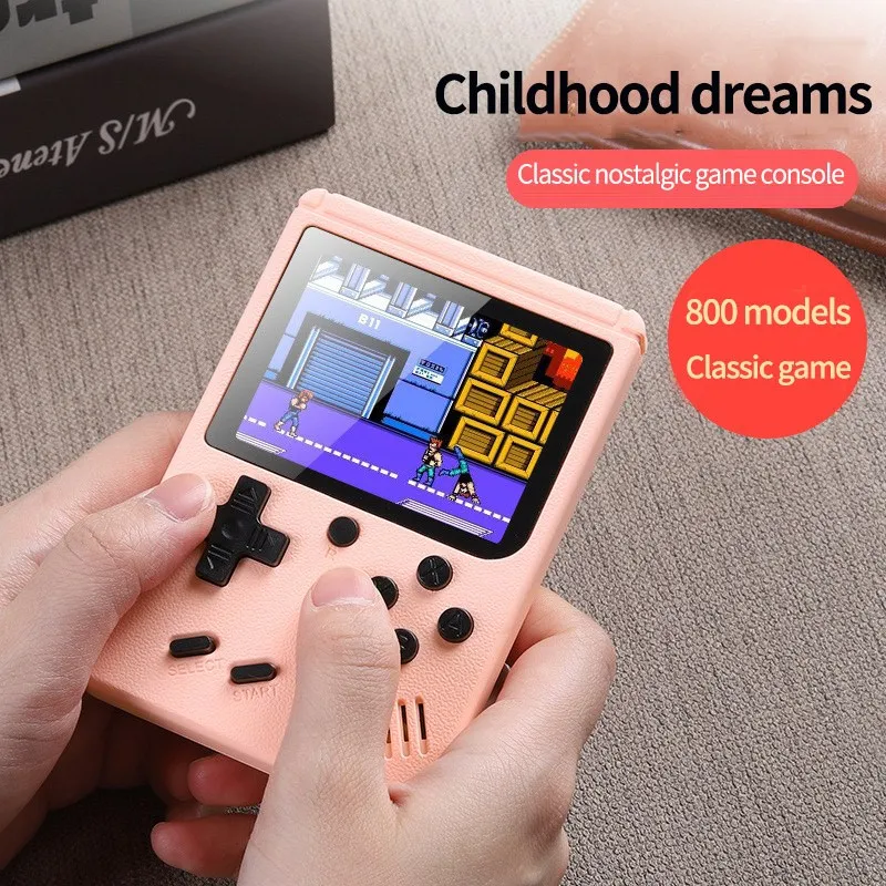 

Портативная мини-консоль для видеоигр в стиле ретро, 8 бит, 3,0 дюйма, цветной ЖК-дисплей, портативная детская цветная игровая консоль, 400 встро...