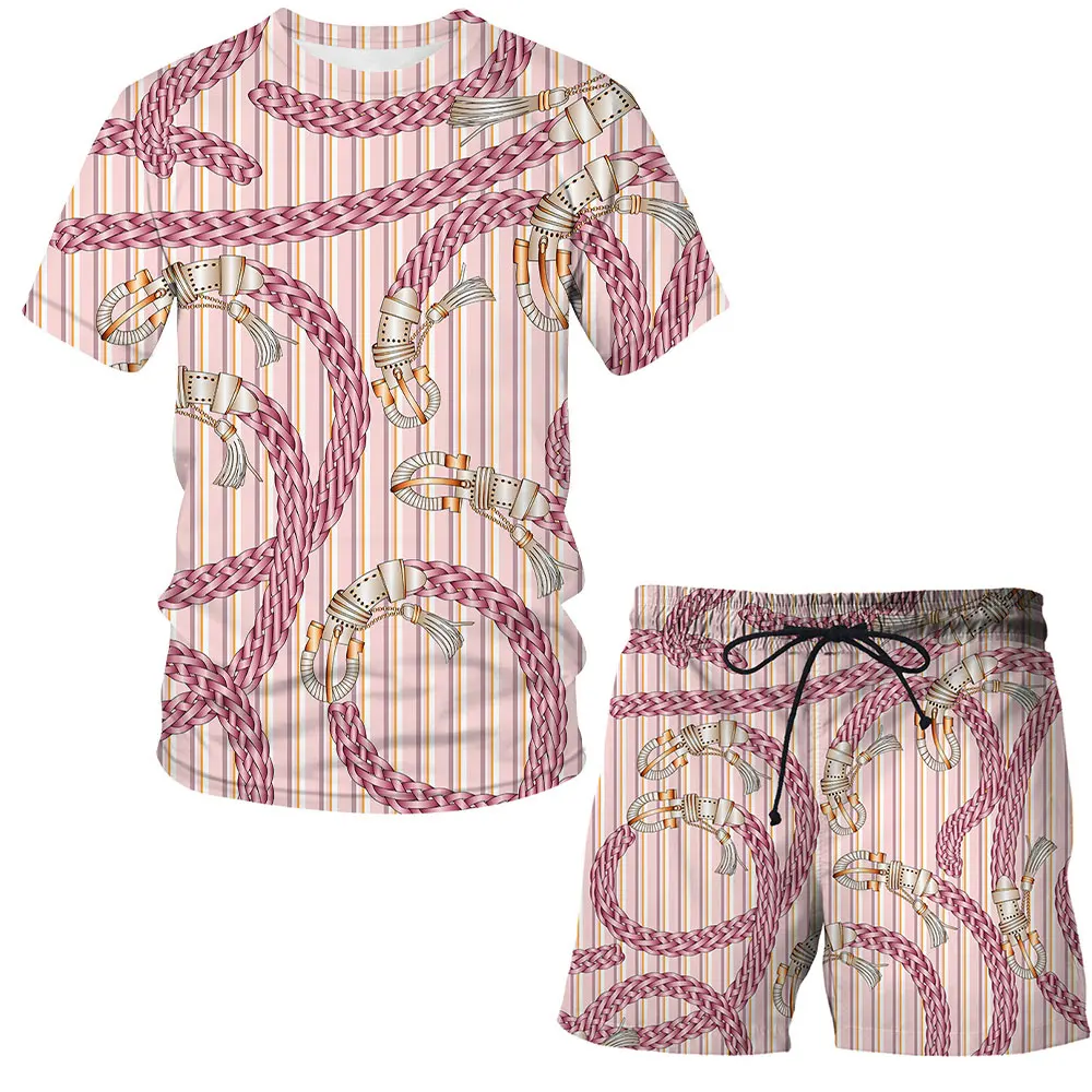 Мужской/женский комплект из футболки с коротким рукавом и шортов | Мужская одежда