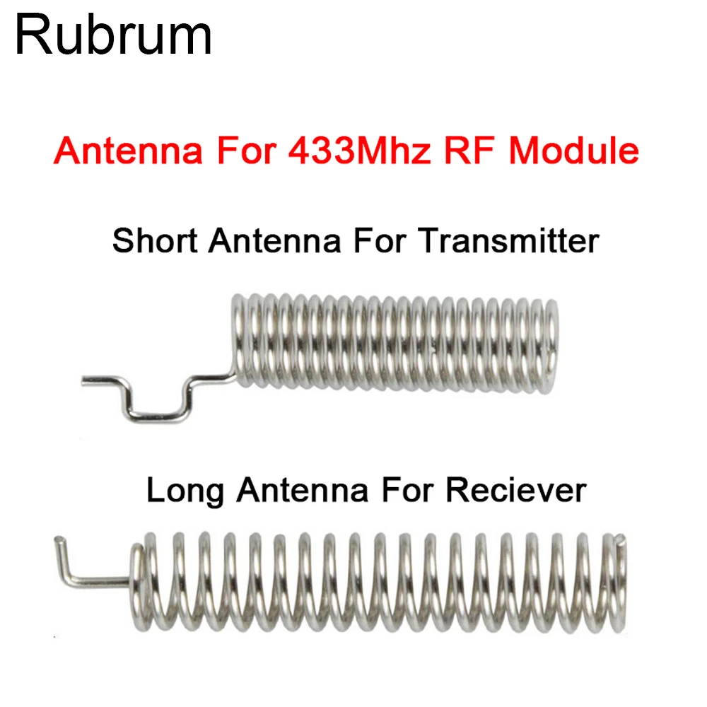 Rurum 2 шт 433 МГц РЧ пружинная антенна RF модуль приемника передатчика для умного дома
