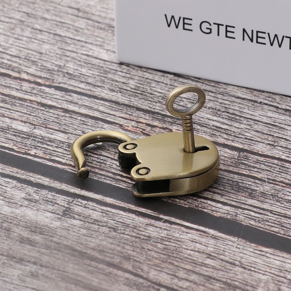 1 шт. металлический винтажный мини замок небольшой открытый чемодан ключ чехол с