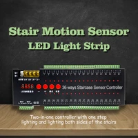 led motion sensor light strip stair 36 channel dimming light wireless indoor motion night light 12v flexible led strip tape