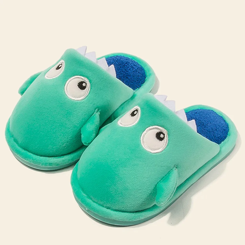 Милые домашние тапочки с рисунком для маленьких девочек и мальчиков детская