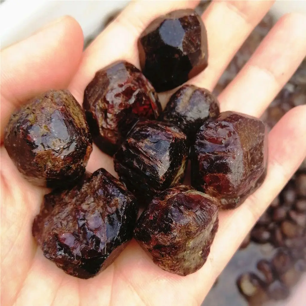 

12pcs Random Natural Red Garnet Crystal Rough Stone Raw Stone Original Gem Lot Mineral Specimen Healing Minerals Gift