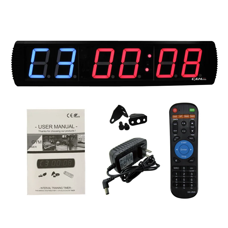 Ganxin 4Inch Gym Crossfit Timer LED Interval Rest Time Alternate Countdown Count Up Stopwatch | Дом и сад
