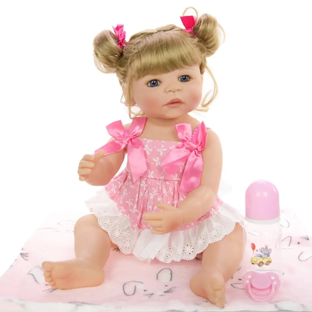 

Bebe reborn doll 55cm complete silicone reborn toddler baby dolls com corpo de silicone menina Christmas surprice gifts doll